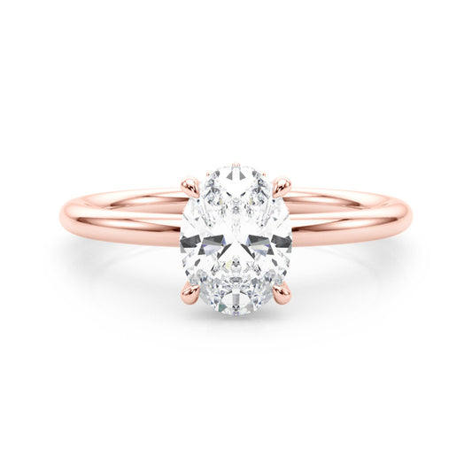 Emery - Oval Cut Lab-Created Diamond Hidden Halo Solitaire Engagement Ring (1.05 ct. tw.)