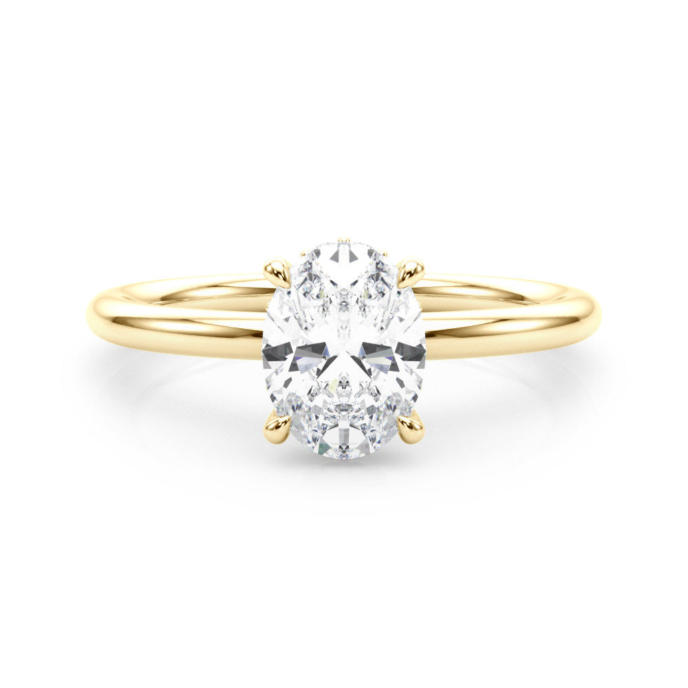 Emery - Oval Cut Lab-Created Diamond Hidden Halo Solitaire Engagement Ring (1.05 ct. tw.)