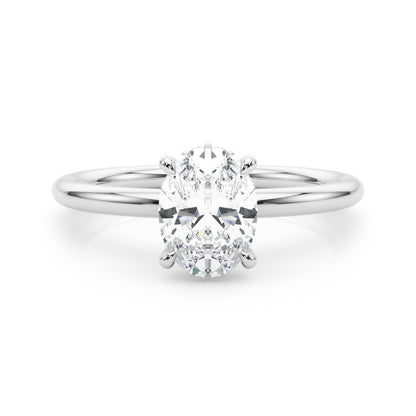 Emery - Oval Cut Lab-Created Diamond Hidden Halo Solitaire Engagement Ring (1.05 ct. tw.)