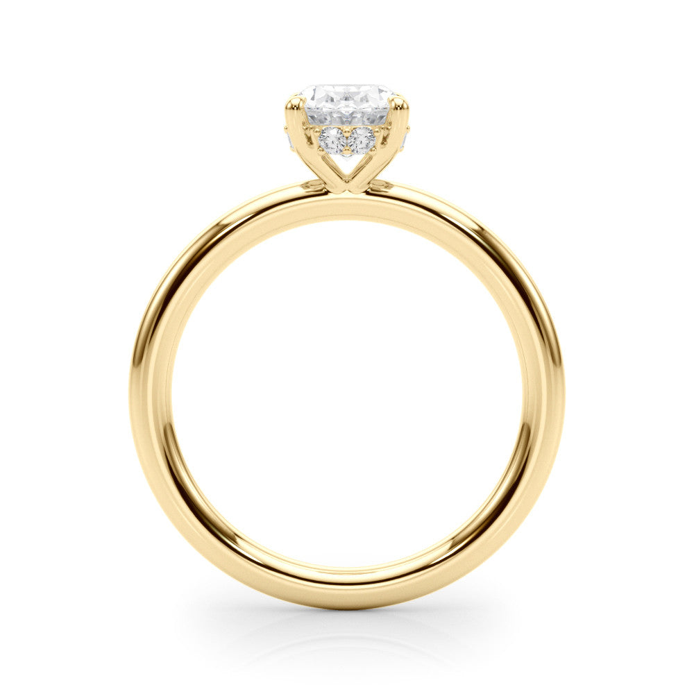 Emery - Oval Cut Lab-Created Diamond Hidden Halo Solitaire Engagement Ring (1.05 ct. tw.)