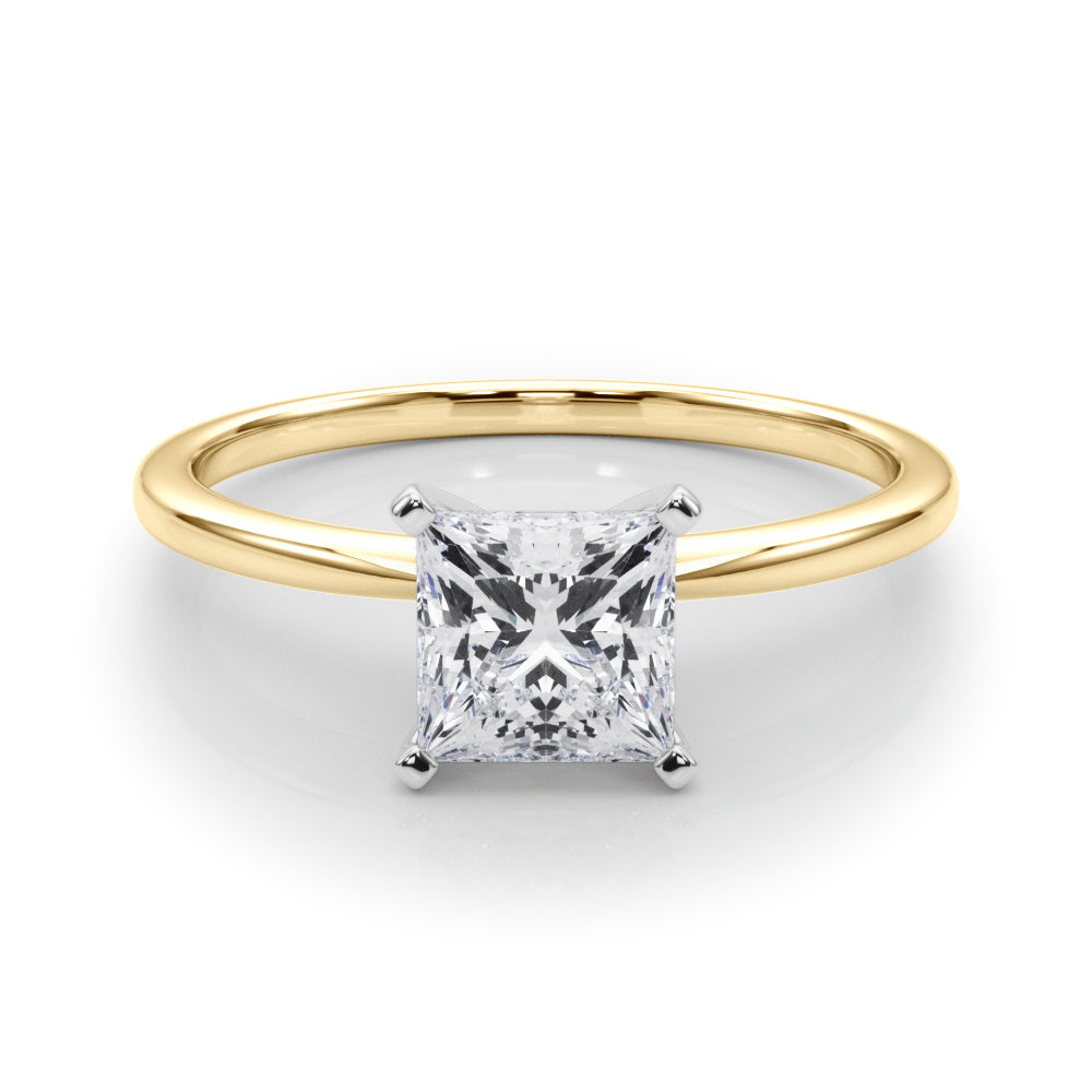 Princess Cut Rose Lab-Created Diamond Solitaire Engagement Ring (1.00 ct.)