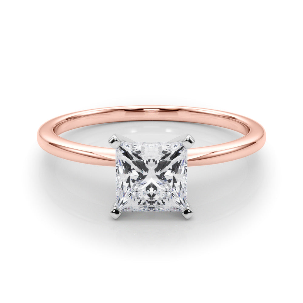 Princess Cut Rose Lab-Created Diamond Solitaire Engagement Ring (1.00 ct.)