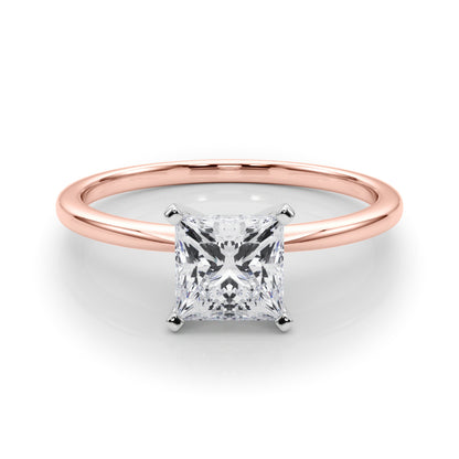 Princess Cut Rose Lab-Created Diamond Solitaire Engagement Ring (1.00 ct.)