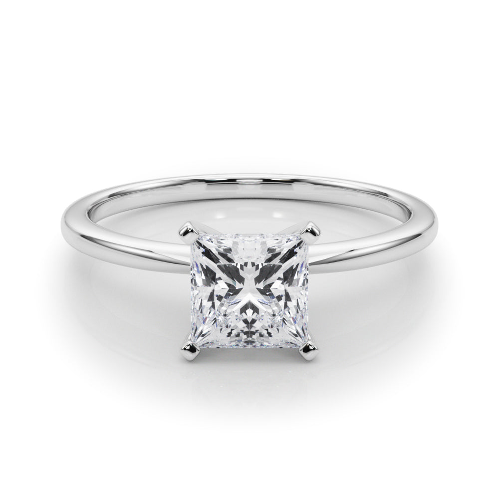 Princess Cut Rose Lab-Created Diamond Solitaire Engagement Ring (1.00 ct.)