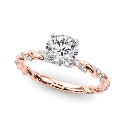 Lab-Created Diamond Single Row twisted style Engagement Ring (1.19 ct. tw.)