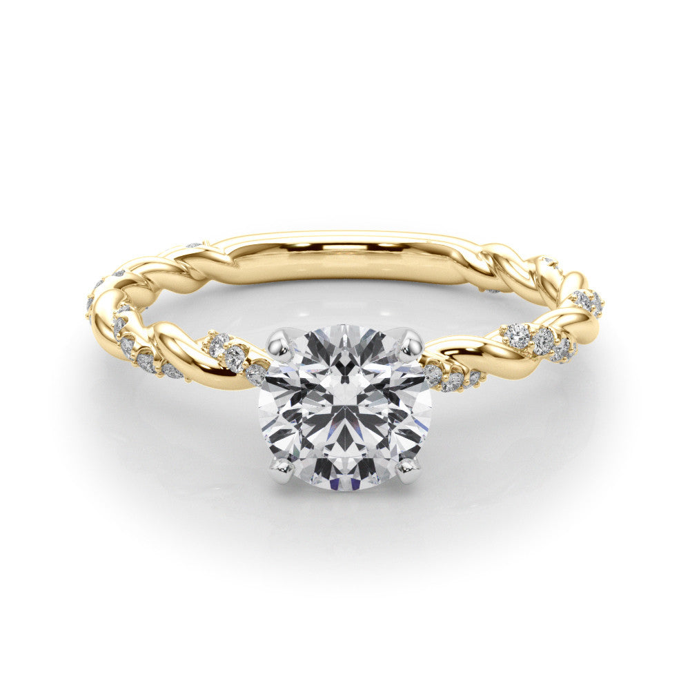 Lab-Created Diamond Single Row twisted style Engagement Ring (1.19 ct. tw.)