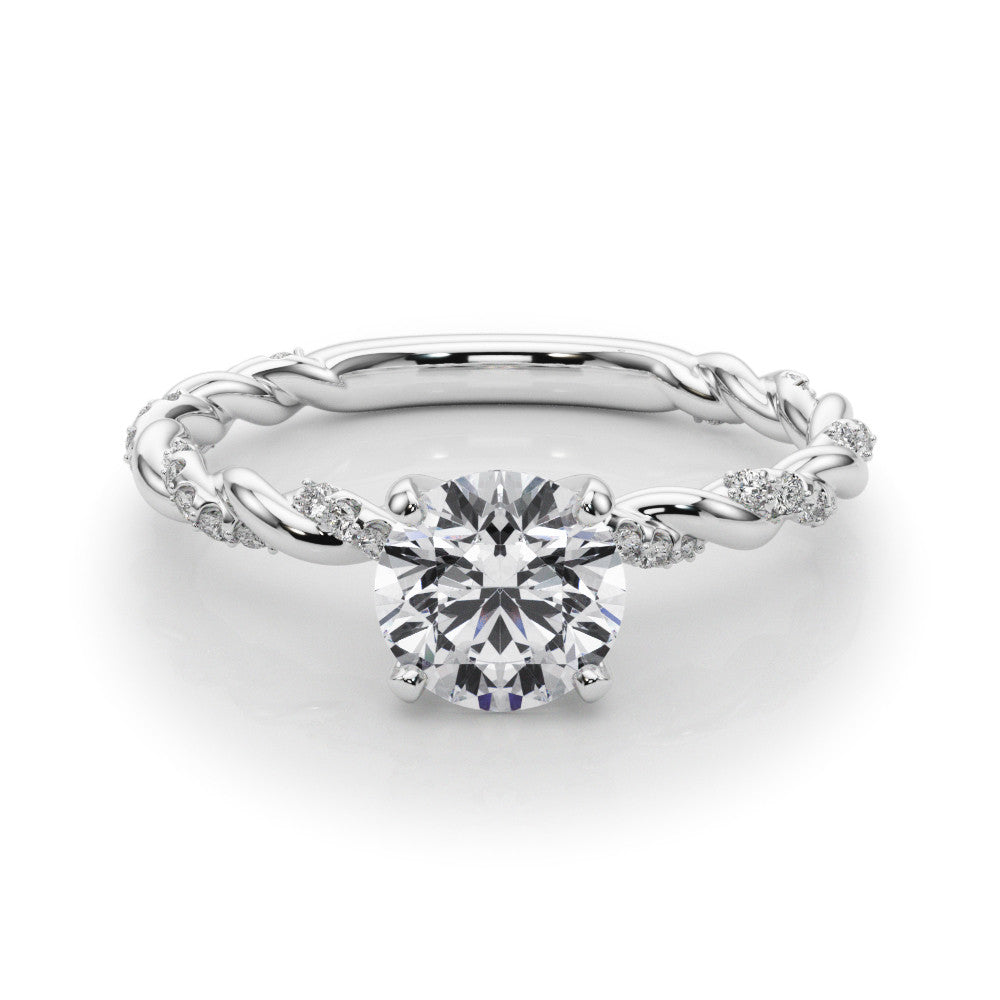 Lab-Created Diamond Single Row twisted style Engagement Ring (1.19 ct. tw.)