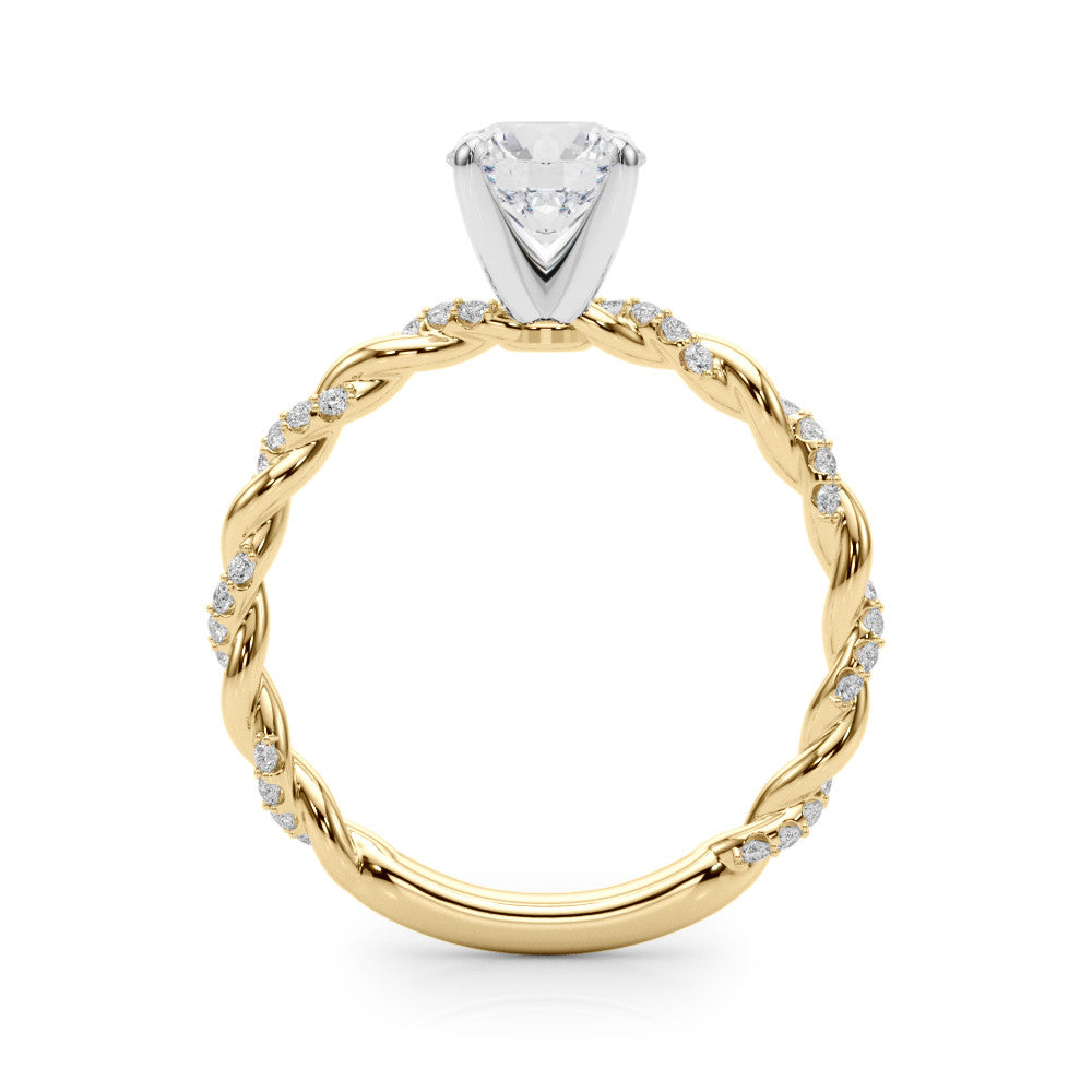 Lab-Created Diamond Single Row twisted style Engagement Ring (1.19 ct. tw.)