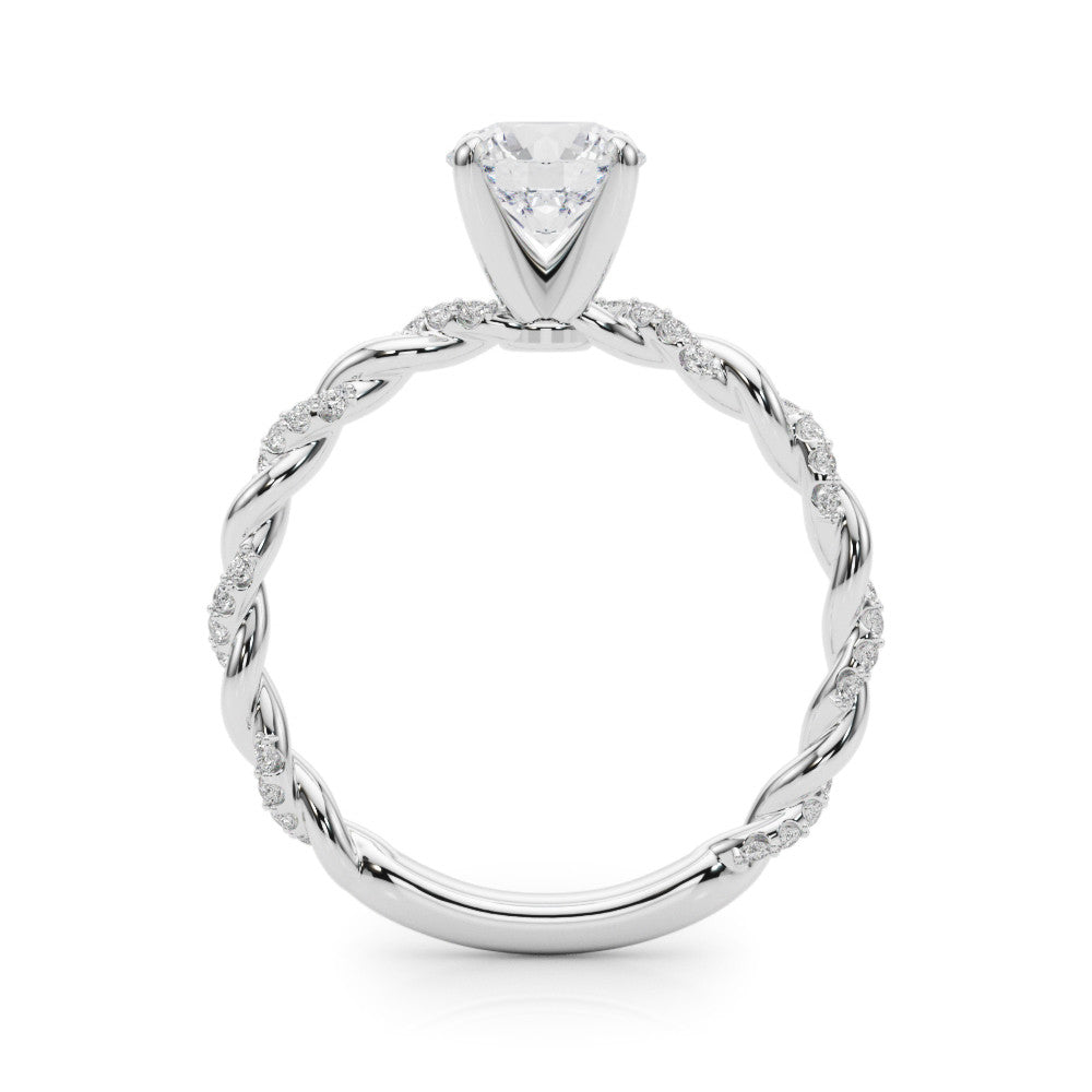 Lab-Created Diamond Single Row twisted style Engagement Ring (1.19 ct. tw.)