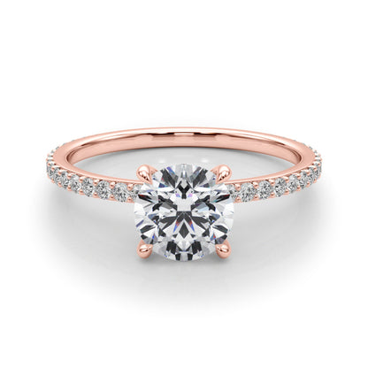 Lab-Created Diamond Single Row Hidden Halo Engagement Ring (1.32 ct. tw.)