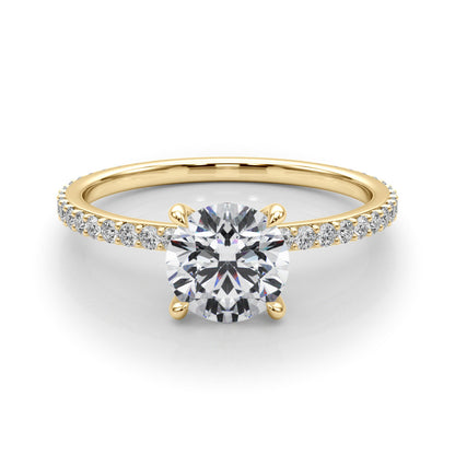 Lab-Created Diamond Single Row Hidden Halo Engagement Ring (1.32 ct. tw.)