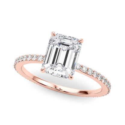 Elise Lab-Created Diamond Single Row Hidden Halo Engagement Ring (1.33 ct.)