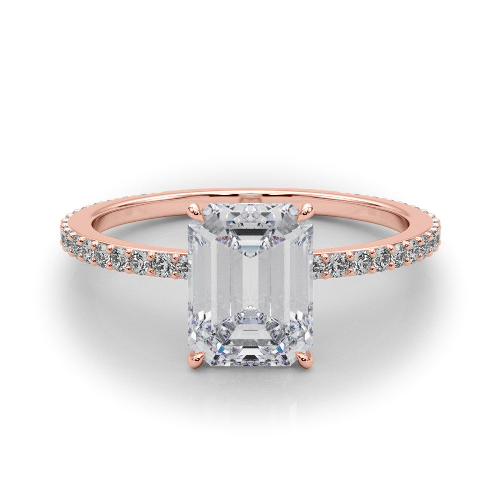 Elise Lab-Created Diamond Single Row Hidden Halo Engagement Ring (1.33 ct.)