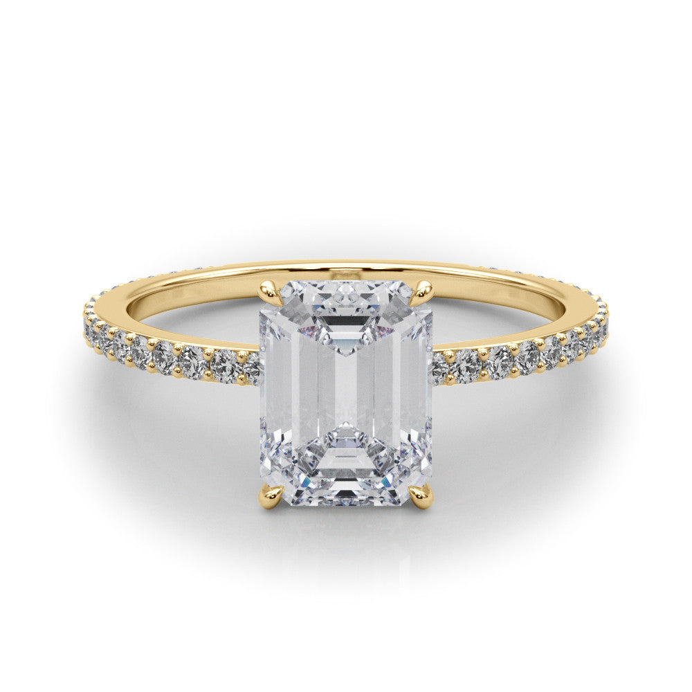 Elise Lab-Created Diamond Single Row Hidden Halo Engagement Ring (1.33 ct.)