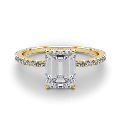 Elise Lab-Created Diamond Single Row Hidden Halo Engagement Ring (1.33 ct.)