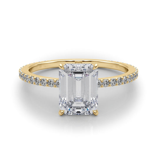 Elise Lab-Created Diamond Single Row Hidden Halo Engagement Ring (1.33 ct.)