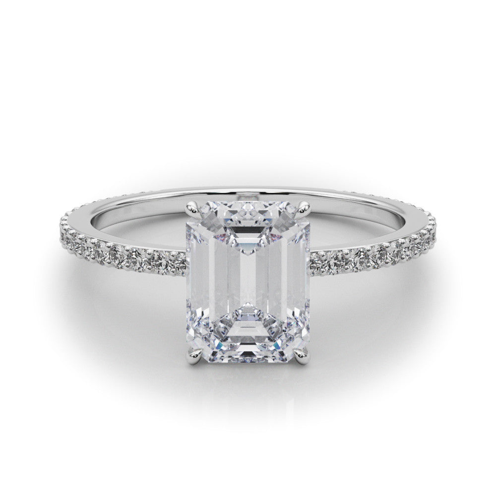 Elise Lab-Created Diamond Single Row Hidden Halo Engagement Ring (1.33 ct.)