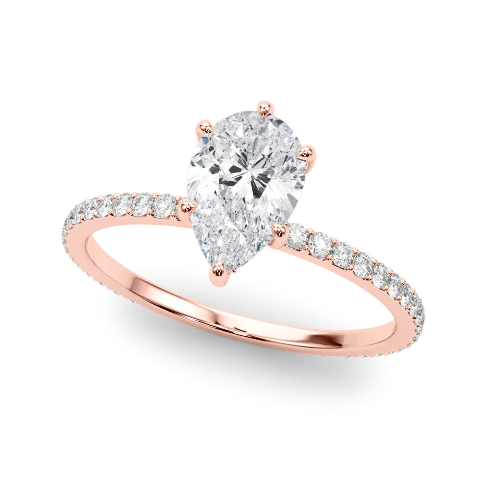 Elise Lab-Created Diamond Single Row Hidden Halo Engagement Ring (1.33 ct.)