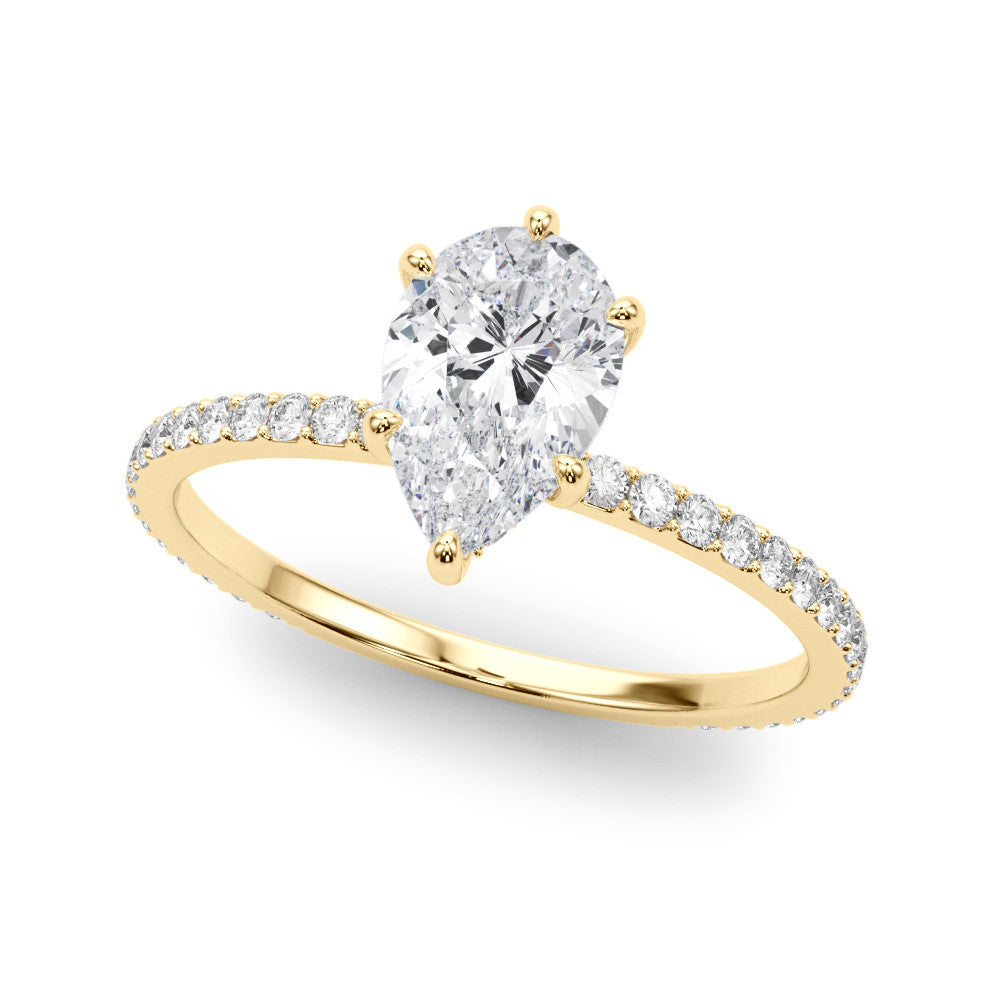 Elise Lab-Created Diamond Single Row Hidden Halo Engagement Ring (1.33 ct.)