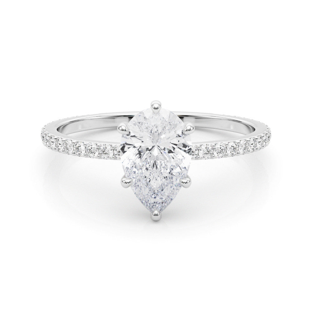 Elise Lab-Created Diamond Single Row Hidden Halo Engagement Ring (1.33 ct.)