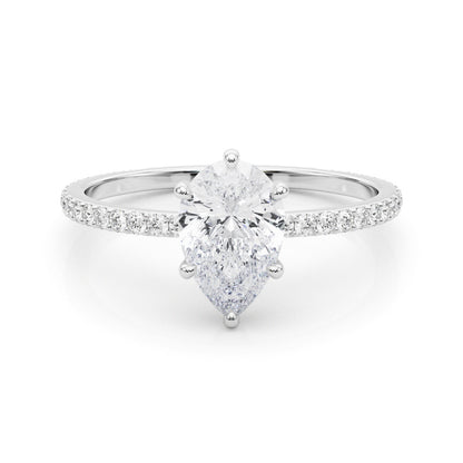 Elise Lab-Created Diamond Single Row Hidden Halo Engagement Ring (1.33 ct.)