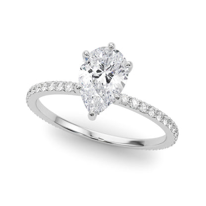 Elise Lab-Created Diamond Single Row Hidden Halo Engagement Ring (1.33 ct.)