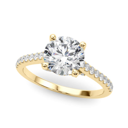 Lab-Created Diamond Single Row Hidden Halo Engagement Ring (1.35 ct. tw.)