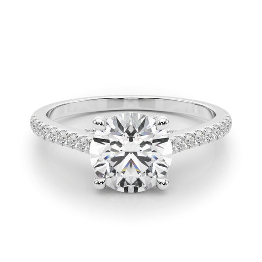 Lab-Created Diamond Single Row Hidden Halo Engagement Ring (1.35 ct. tw.)