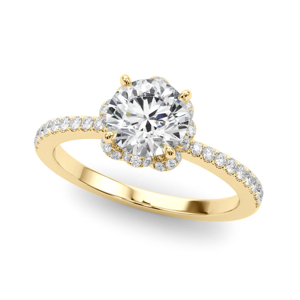 Flora Lab-Created Diamond Single Row Halo Ring (1.22 ct. tw.)