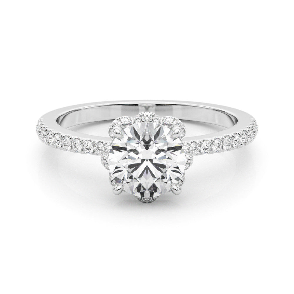 Flora Lab-Created Diamond Single Row Halo Ring (1.22 ct. tw.)