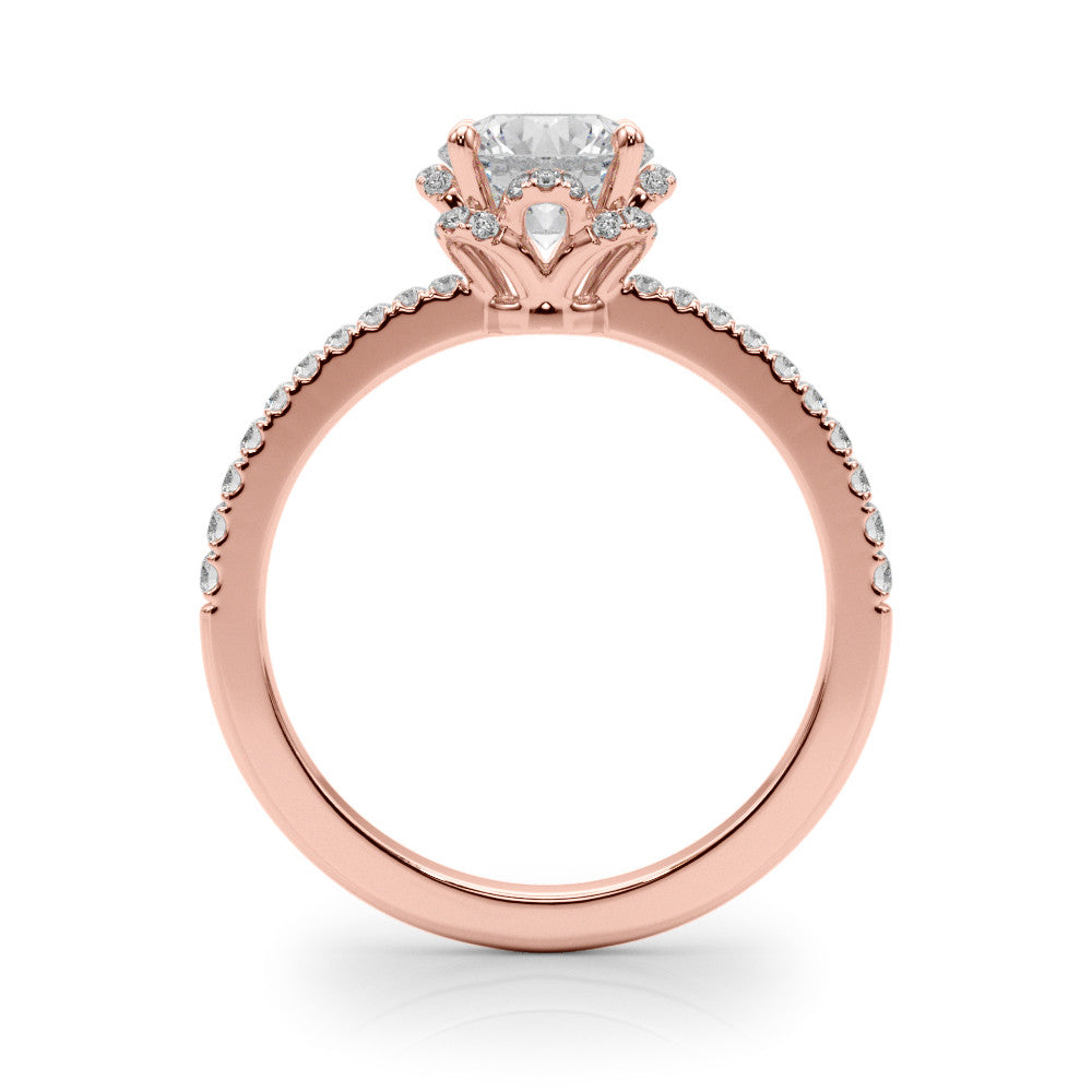 Flora Lab-Created Diamond Single Row Halo Ring (1.22 ct. tw.)