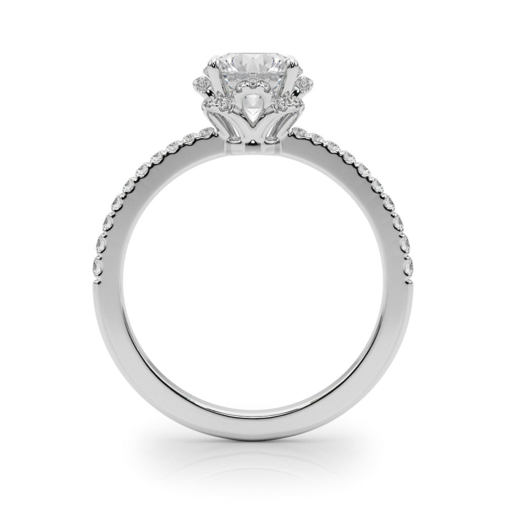 Flora Lab-Created Diamond Single Row Halo Ring (1.22 ct. tw.)