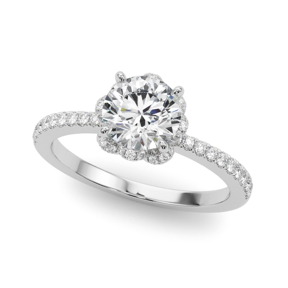 Flora Lab-Created Diamond Single Row Halo Ring (1.22 ct. tw.)