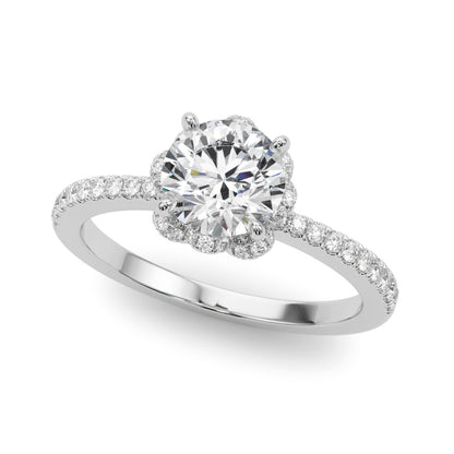 Flora Lab-Created Diamond Single Row Halo Ring (1.22 ct. tw.)