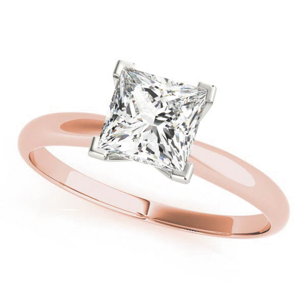 Princess Cut Lab-Created Diamond Solitaire Engagement Ring