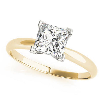 Princess Cut Lab-Created Diamond Solitaire Engagement Ring