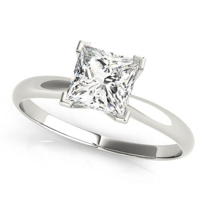 Princess Cut Lab-Created Diamond Solitaire Engagement Ring