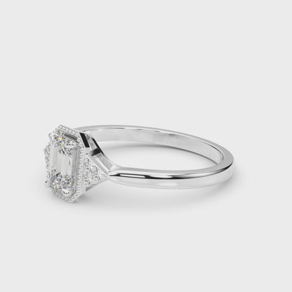 Lab-Created Diamond vintage engagement Ring (1.05 ct.)