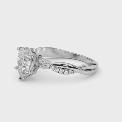 Lab-Created Diamond Single Row Engagement Ring (1.10 ct.)