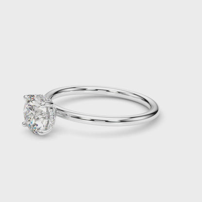 Emery Lab-Created Diamond Hidden Halo Solitaire Ring