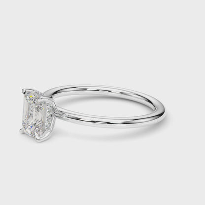 Vera Lab-Created Hidden Halo Diamond Solitaire Engagement Ring (1.10 ct.)