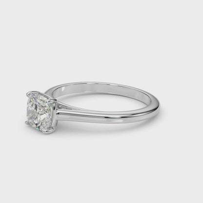 Cushion Cut Lab-Created Diamond Solitaire Engagement Ring (1.00 ct.)