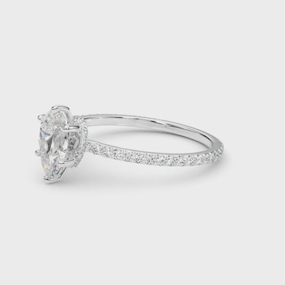 Elise Lab-Created Diamond Single Row Hidden Halo Engagement Ring (1.33 ct.)