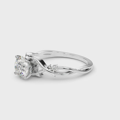 Hazel - Round Lab-Created Diamond Engagement Ring