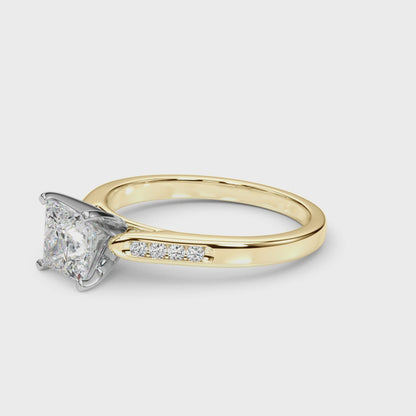 Princess Cut Lab-Created Diamond Single Row Engagement Ring (1.08 ct. tw.)