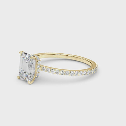 Elise Lab-Created Diamond Single Row Hidden Halo Engagement Ring (1.33 ct.)