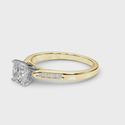 Cushion Cut Lab-Created Diamond Single Row Engagement Ring (1.08 ct. tw.)